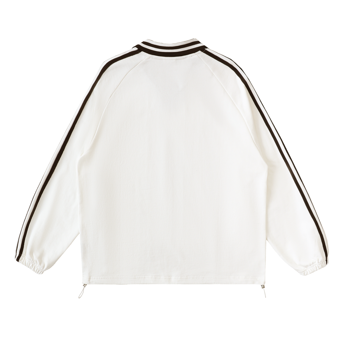 Striped Lapel Collar Sweatshirt